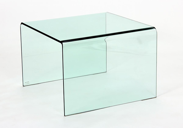 Angola Clear Glass Top Lamp Table